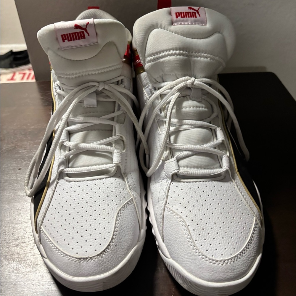 Puma basketball shoes, size 12, worn once, no box